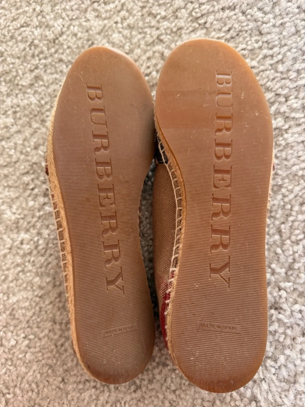 Burberry Beige, Brown & Black Check Canvas Espadrilles